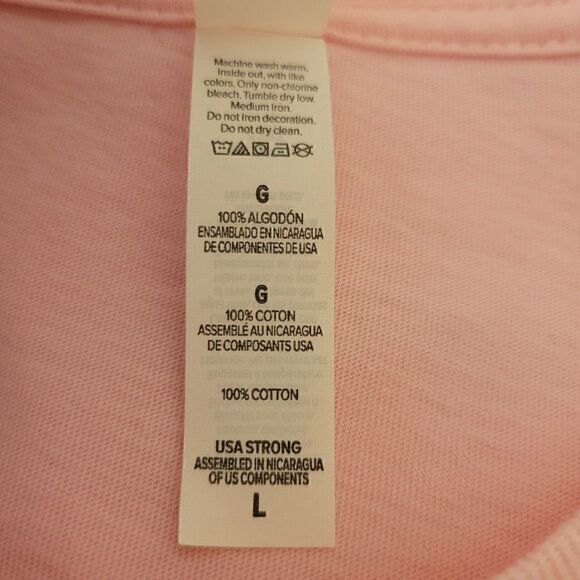 Canvas Unisex Pink Tee with Monster Print (Size L) - Picture 6 of 7